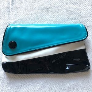 Turquoise, White and Black Bag